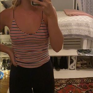 Red White and Blue stripped top